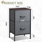 WLIVE Night Stand Set 2, Dresser and Nightstand Sets, Nightstands - Image 3