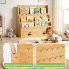 ELYKEN Kids Bookshelf with 2 Drawers, 3-Tier Bamboo Book Shelf - Image 7