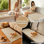 Couch Cover for Dogs, Washable Non Slip Plush Flannel Sofa Protector | Thick - Image 4