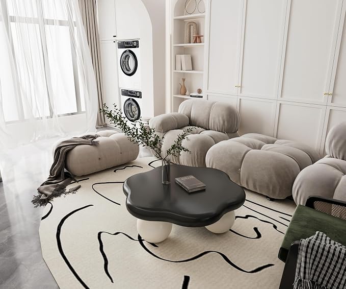 35.03" Cloud Coffee Table for Living Room Unique Coffee Table Modern Low Coffee - Image 6