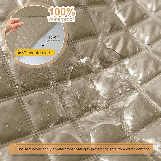 HDCAXKJ 100% Waterproof Reclining Sectional Couch Covers L Shape Recliner Sofa - Image 3