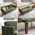 mopio 76.4" Futon Sofa Bed, Sleeper Sofa, Mid Century Modern Futon Couch - Image 5
