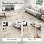 3x14 Washable Runner Rug：Modern Abstract Soft Carpet Beige Brown | - Image 5