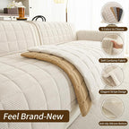 Velvet Couch Covers for Sectional Sofa Washable, Non-Slip L Shaped Sectional - Image 4