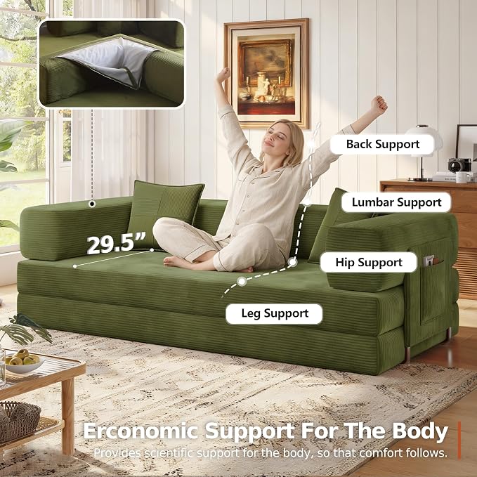 MoonSpeak 78.8''Sleeper Couch Bed - Image 7