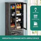 YITAHOME 76'' Tall Kitchen Pantry Cabinet, Freestanding Storage Cabinet - Image 3