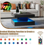 HedoAjim Black LED Coffee Table - Image 3