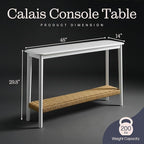 Alaterre Furniture Calais 48 Inch Wooden Console Table - Image 3