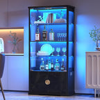TAGELIER RGB Glass Display Cabinet - Image 8