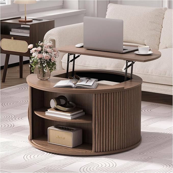 SULIVES Round Coffee Table - Image 7