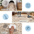 GarveeHome Small Brown Entryway Rug 2x3 Washable Front Door Rug Doormat | Low - Image 7