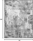 Living Room Rug 6x9 Gray Area Rug Machine Washable Boho Carpet Non Slip - Image 2