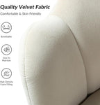 HULALA HOME Modern Velvet Accent Chairs Set of 2 - Image 4