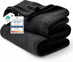 Bedsure GentleSoft Fleece Blanket California King Size Black by Unknown