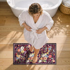 Purple Floral Hallway Runner Rug 2x4 - Image 5