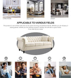 2 Piece Chesterfield Velvet Combination Sofa - Image 3