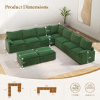 Vesgantti Large Modular Sectional Sofa, Big Comfy Cloud Couch - Image 2