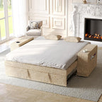 63 Inch Sleeper Sofa Bed, 3 in 1 Pull Out Couch Bed - Image 2