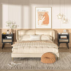 Lerliuo Rattan Nightstands Set of 2, Bedside Table - Image 2