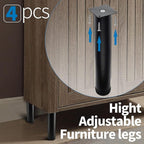 12 Inch Metal Furniture Legs Stainless Steel Adjustable Legs Black Metal Legs - Image 5