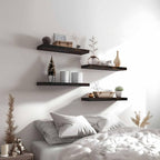 YYWUOJJ Wood Floating Shelves for Wall Decor, Rustic Wall Shelves for Bedroom - Image 6