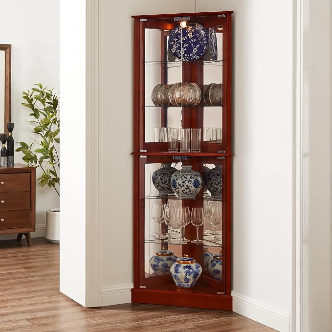 Glass Corner Display Cabinet - Image 4