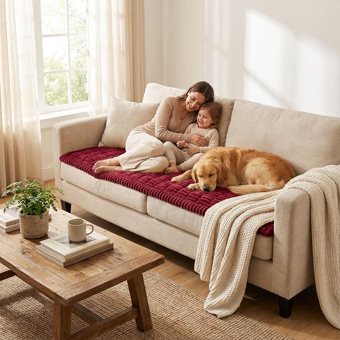 Smiry Couch Cover for Dogs, Non Slip Washable Sofa Protector for Pets | Soft - Image 6