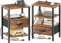 SUPERJARE Nightstand Set of 2, Bed Side Tables by SUPERJARE