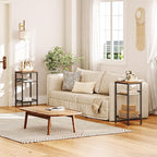 HOOBRO Side Table, 3-Tier Tall End Telephone Table - Image 2