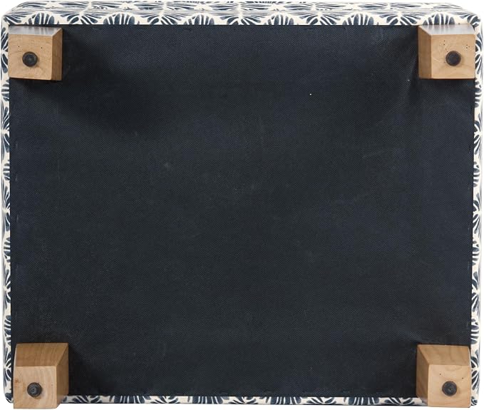 HomePop Home Decor |Upholstered Modern Rectangular Storage Ottoman | Hinged Lid - Image 9