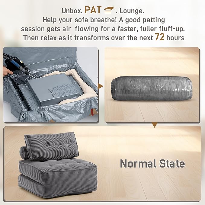 Folding Sofa Bed Convertible Sleeper Chair 33" - Image 4