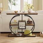 GiftGo Narrow Console Table for Entryway Industrial 4-Tier Sofa Table Behind - Image 3