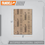 Fandeli | Waterproof Sandpaper | 2000 Grit | 25 Sheets 9'' x 11'' | - Image 4