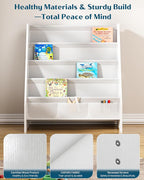 SEIRIONE Sturdy Kids Bookshelf, 4-Tier Book Shelf - Image 3