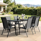 JEAREY Patio Dining Chairs Set of 6, Outdoor Stackable Dining Furniture Set - Image 8