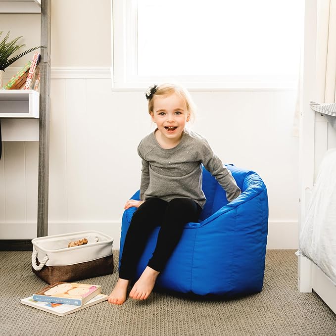 Big Joe Milano Beanbag Chair Kid's Sapphire Smartmax - Image 2