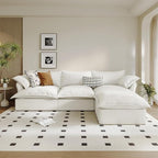 Cloud Sectional Sofa, 114.2" Large L Shape Convertible Modular Couches by Gtilzria