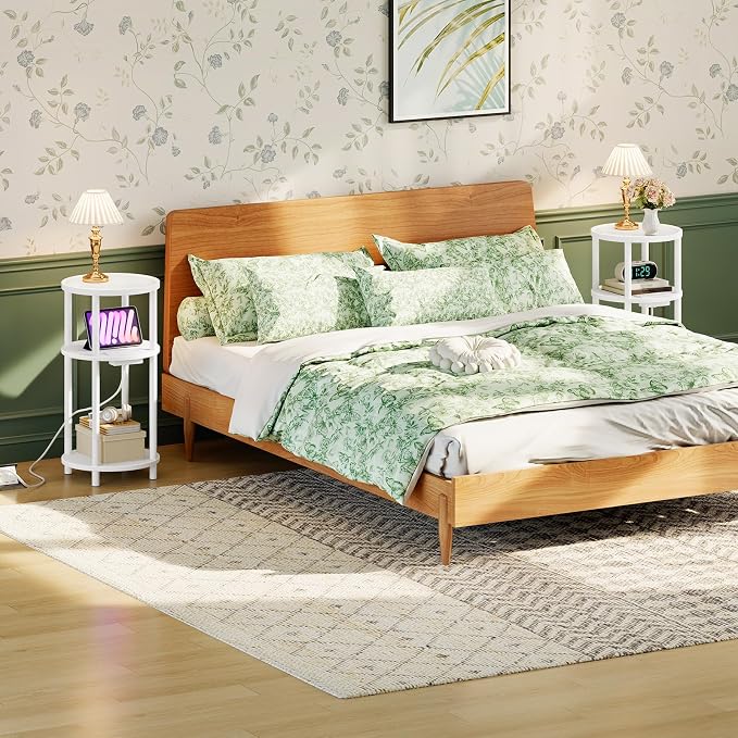HOOBRO Set of 2 Small Round Side Tables - Image 4
