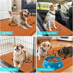 OLANLY Dog Door Mat for Muddy Paws 48x30, Paw Print Design Chenille Mud Mat | - Image 7