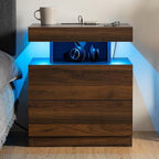 HOMMPA Set of 2 Rustic Nightstand - Image 9