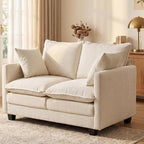 Loveseat Sofa with Cloud 3-Layer Cushion & 27" Deep Seat, Modern Small Couch by KeepYoungJoyFitYourFlow