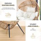 Vongrasig Outdoor Wicker Egg Chair PE Rattan Chair - Image 5