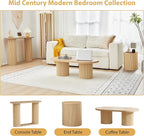 AVZEAR Small Round Side Table Fluted Night Stand Set of 2, Modern Boho End Table - Image 4