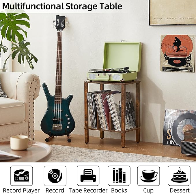 LELELINKY 2-Tier Record Player Stand - Image 7