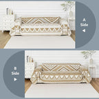 MYSKY HOME Sectional Couch Cover Khaki Boho Geometric Sofa Covers - Image 3