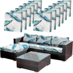 CALBODE 12Pcs Stretch Patio Cushion Covers Outdoor Couch Cover Replacement by CALBODE