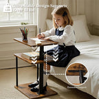 Faesun 360° Swivel Side Table for Height Adjustable, C Shaped End Table for - Image 3