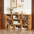 Recaceik Cube Bookshelf 2 Shelf Bookcase L-Shaped TV Console Stand Modern - Image 3
