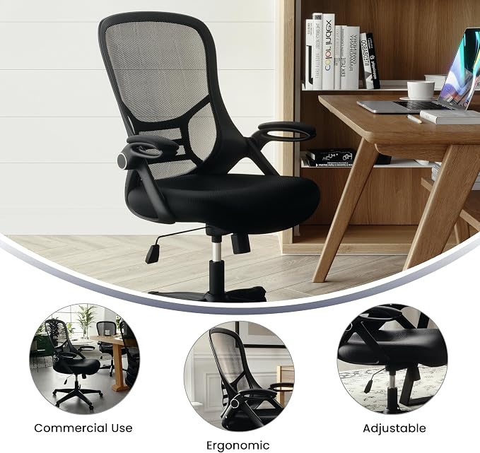 Flash Furniture Porter High Back Black Mesh Ergonomic Swivel Office Chair - Image 5
