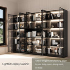 Mekminop Bookcase with Glass Doors and RGB Led Lights, Combination Display - Image 3